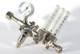 Редуктор-расходомер для Ar с тремя ротаметрами 16/30/55 л/мин, хромированный, ORBITEC, Германия